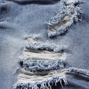 Casual Faux Two-piece Ripped Jeans