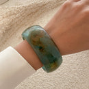 Exaggerated Instagram-style Round Wide-face Resin Bracelet
