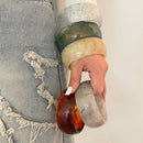 Exaggerated Instagram-style Round Wide-face Resin Bracelet