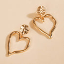 Dramatic Hollow Heart Earrings For Women
