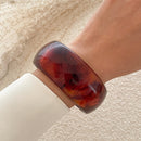 Exaggerated Instagram-style Round Wide-face Resin Bracelet