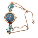 New High-end Chic Flower-shaped Diamond-encrusted Bracelet Watch For Women
