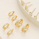 Zircon-Encrusted Luxury High-End All-Match Earring Set For Women