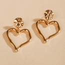 Dramatic Hollow Heart Earrings For Women
