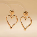 Dramatic Hollow Heart Earrings For Women