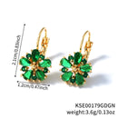 Colorful Zircon Ear Clips In Rose Gold