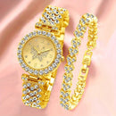 Fashionable Roman-Style Diamond-Encrusted Womens Watch