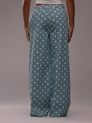 Casual Polka Dot Mid-rise Non-stretch Jeans