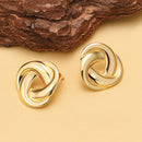 European And American Style Fashionable Titanium Steel Irregular Earrings