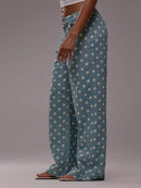 Casual Polka Dot Mid-rise Non-stretch Jeans
