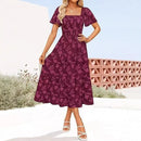 Best-selling Solid-color Off-shoulder High-waist Maxi Dress For Women